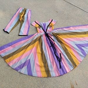 1940s taffeta vintage dress set